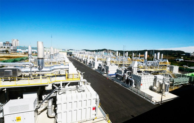 세계 최대 규모의 58.8MW 연료전지 발전단지가 조성된 경기그린에너지 전경. - 경기그린에너지 제공